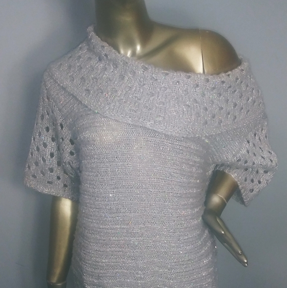 Roz & Ali sparkly wide turtleneck sweater - Picture 3 of 8